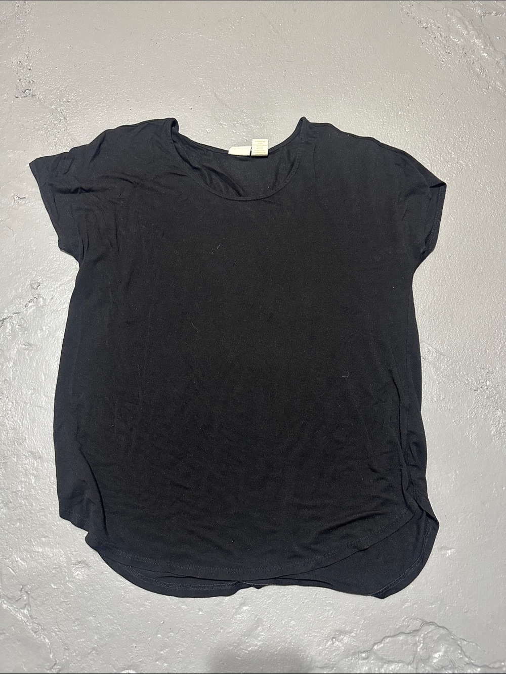 Saint Tropez West Black Short Sleeve Scoop Neck Tee